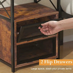 Javlergo Nightstand with 2 Drawers and Storage Shelf for Bedroom, Small Night Stands, Bed Side Table