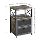 Javlergo Nightstand with 2 Drawers and Storage Shelf for Bedroom, Small Night Stands, Bed Side Table