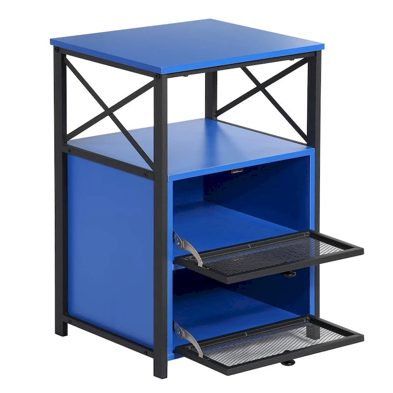 Javlergo Nightstand with 2 Drawers and Storage Shelf for Bedroom, Small Night Stands, Bed Side Table