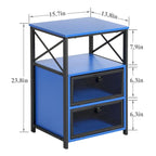 Javlergo Nightstand with 2 Drawers and Storage Shelf for Bedroom, Small Night Stands, Bed Side Table