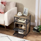 Javlergo Nightstand with 2 Drawers and Storage Shelf for Bedroom, Small Night Stands, Bed Side Table