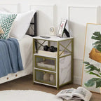 Javlergo Nightstand with 2 Drawers and Storage Shelf for Bedroom, Small Night Stands, Bed Side Table