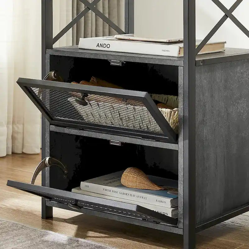 Javlergo Nightstand with 2 Drawers and Storage Shelf for Bedroom, Small Night Stands, Bed Side Table