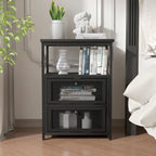 Javlergo Nightstand with 2 Drawers and Storage Shelf for Bedroom, Small Night Stands, Bed Side Table