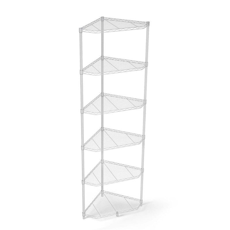 6 Tier Shelf Heavy Duty Free Standing Corner Storage Display Rack