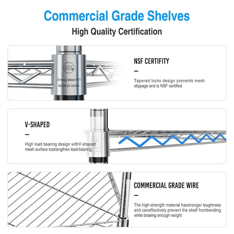 6 Tier Shelf Heavy Duty Free Standing Corner Storage Display Rack