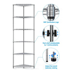 6 Tier Shelf Heavy Duty Free Standing Corner Storage Display Rack