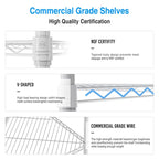 6 Tier Shelf Heavy Duty Free Standing Corner Storage Display Rack