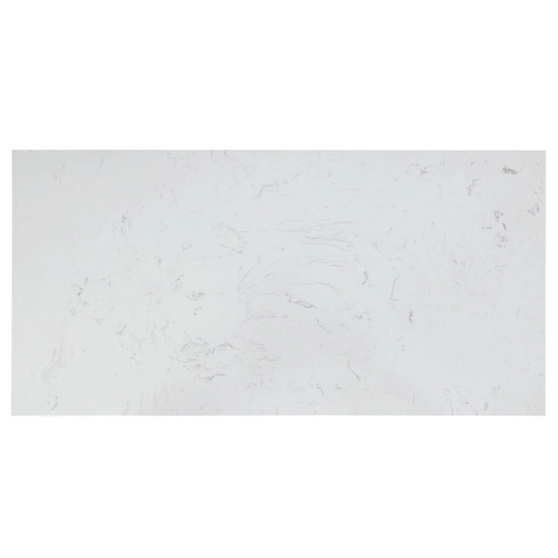 Rectangular Kitchen Island with 2 Drawers in White