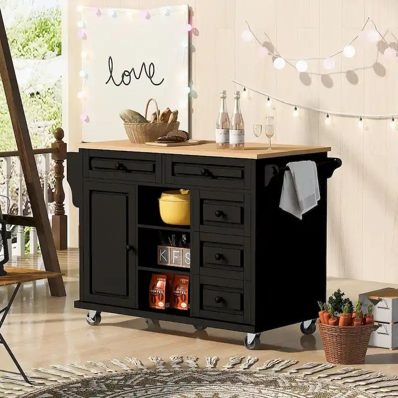 53  Rolling Mobile Island Kitchen Island Cart
