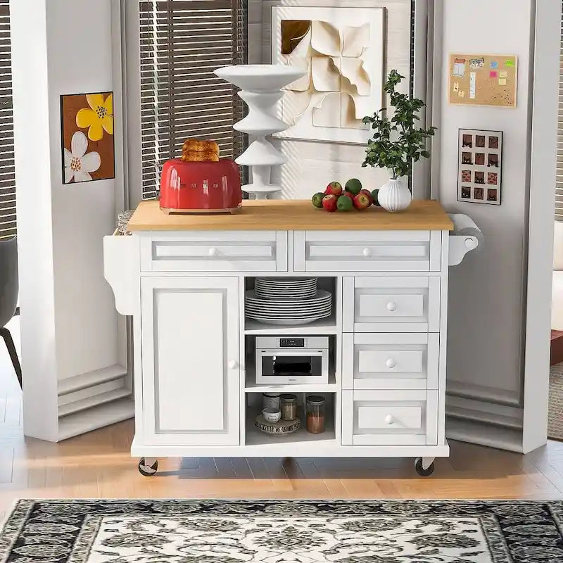 53  Rolling Mobile Island Kitchen Island Cart