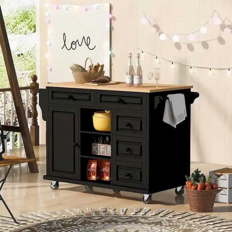 53  Rolling Mobile Island Kitchen Island Cart