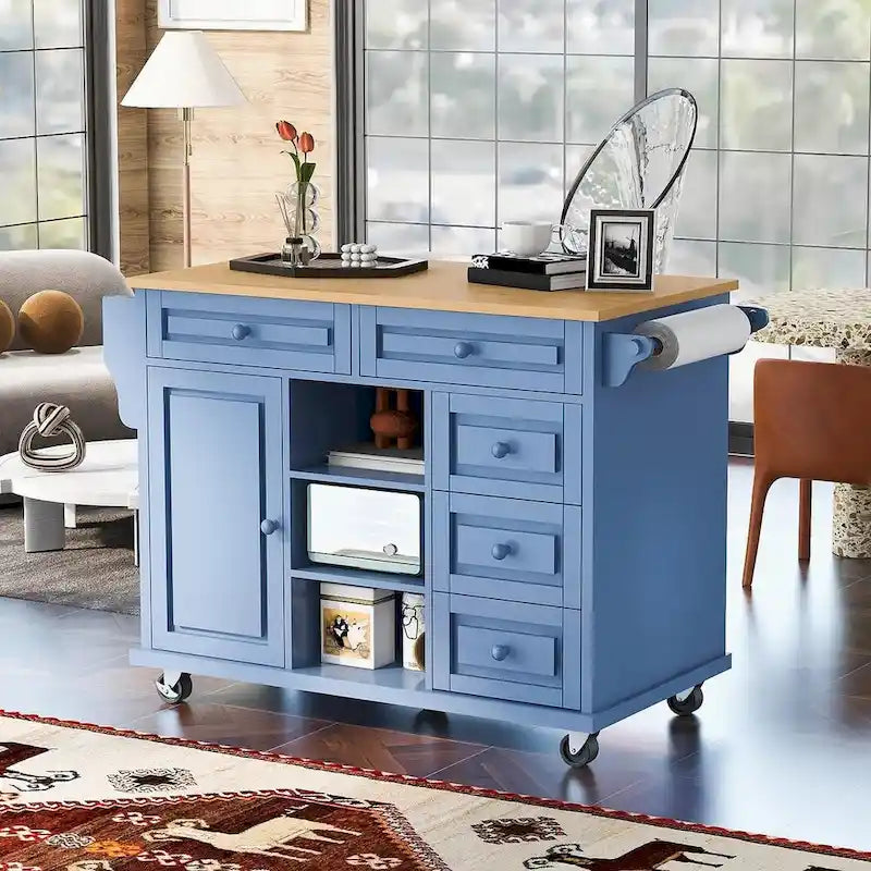53  Rolling Mobile Island Kitchen Island Cart