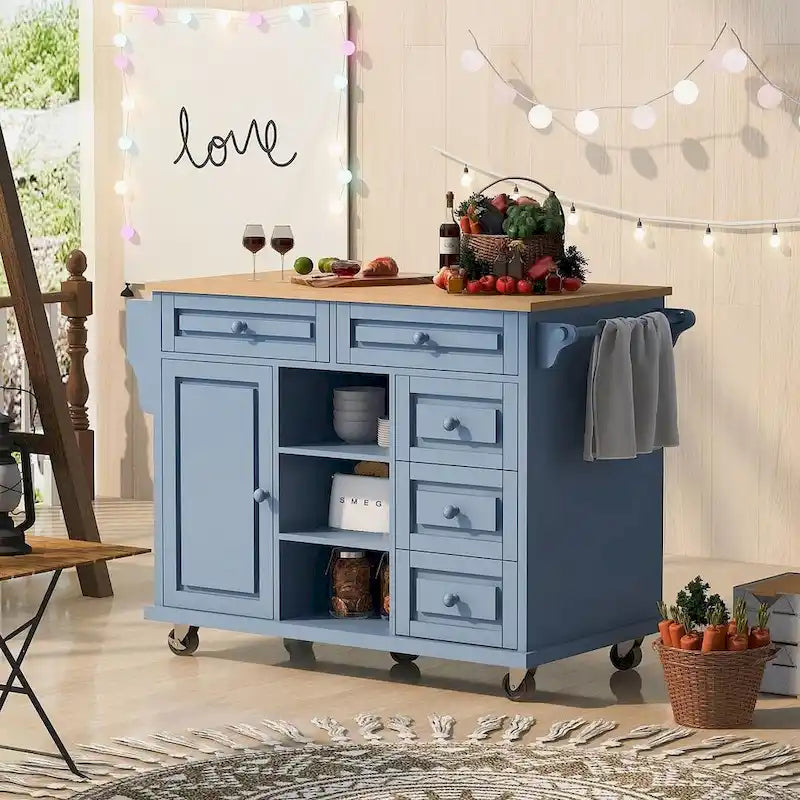 53  Rolling Mobile Island Kitchen Island Cart