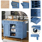53  Rolling Mobile Island Kitchen Island Cart