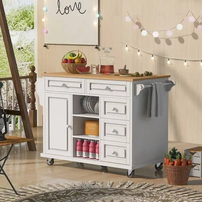53  Rolling Mobile Island Kitchen Island Cart