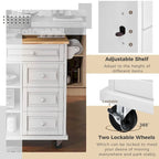 53  Rolling Mobile Island Kitchen Island Cart