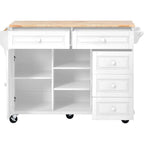 53  Rolling Mobile Island Kitchen Island Cart