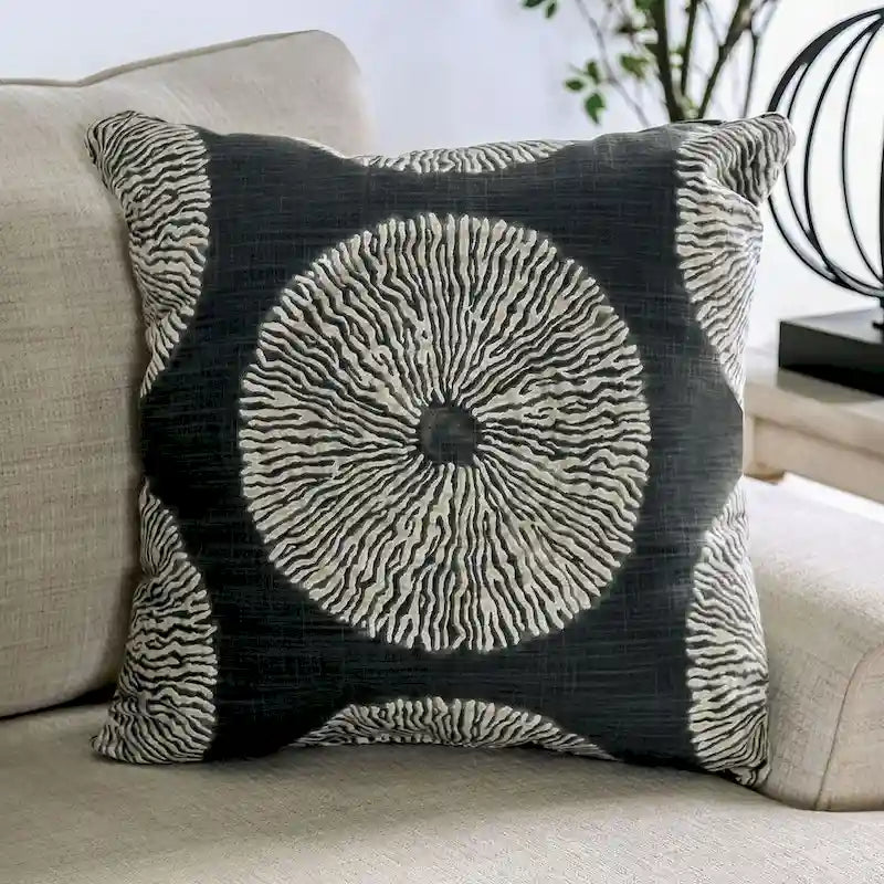 Chenille And Wooden Sofa with Track Arms Design in Ivory