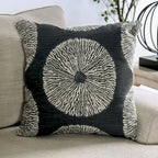 Chenille And Wooden Sofa with Track Arms Design in Ivory