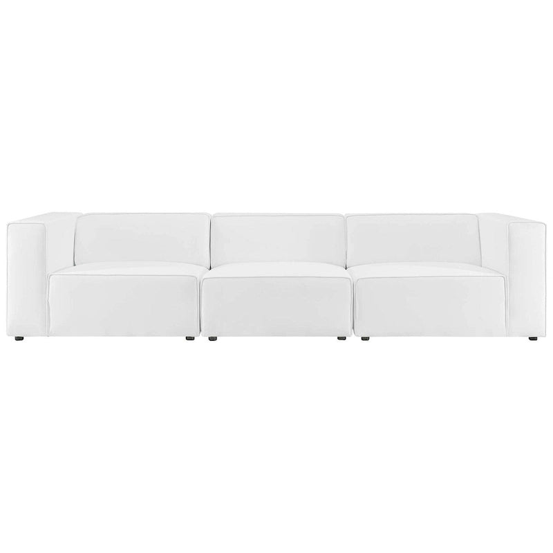 Mingle Vegan Leather 3-Piece Sectional Sofa