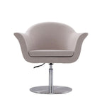 Manhattan Comfort Voyager Brushed Metal Woven Swivel Adjustable Accent Chair