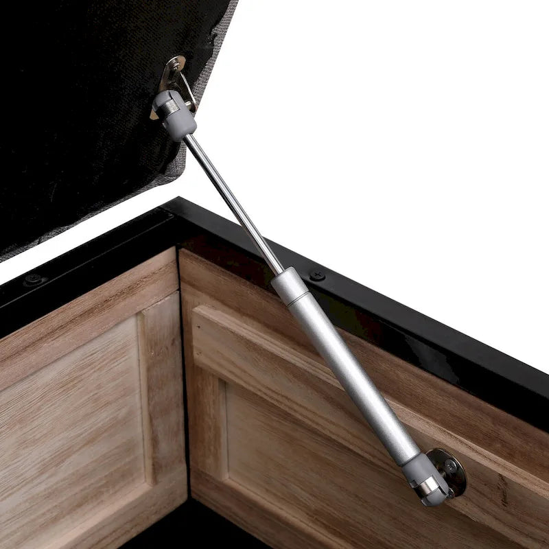 48  Linen Storage Bench: Button-Tufted, Wooden Ottoman for Bedroom, Living Room