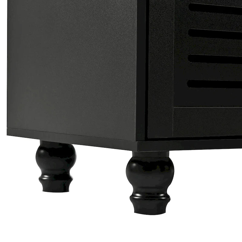 5-in-1 Entryway Bench with Shutter-shaped doors, Coat Rack, Cushion and 4 Sturdy Hooks, 47.2  Wide Hall Tree with Storage Bench