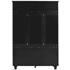 5-in-1 Entryway Bench with Shutter-shaped doors, Coat Rack, Cushion and 4 Sturdy Hooks, 47.2  Wide Hall Tree with Storage Bench