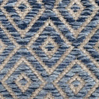 Jani Rhombus 22-inch Brown Square Pouf Ottoman - Handmade Footrest for Living Room, Bedroom, Nursery, Kidsroom