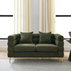 Oversized 2-Seater Deep Seating Loveseat Sofa with 2 Pillows