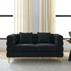 Oversized 2-Seater Deep Seating Loveseat Sofa with 2 Pillows