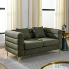 Oversized 2-Seater Deep Seating Loveseat Sofa with 2 Pillows