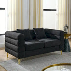 Oversized 2-Seater Deep Seating Loveseat Sofa with 2 Pillows