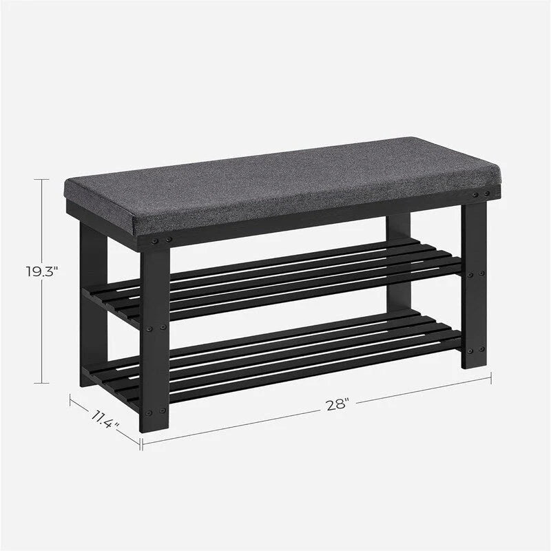 3-Tier Shoe Rack - 11.4 D x 28 W x 19.3 H
