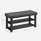 3-Tier Shoe Rack - 11.4 D x 28 W x 19.3 H