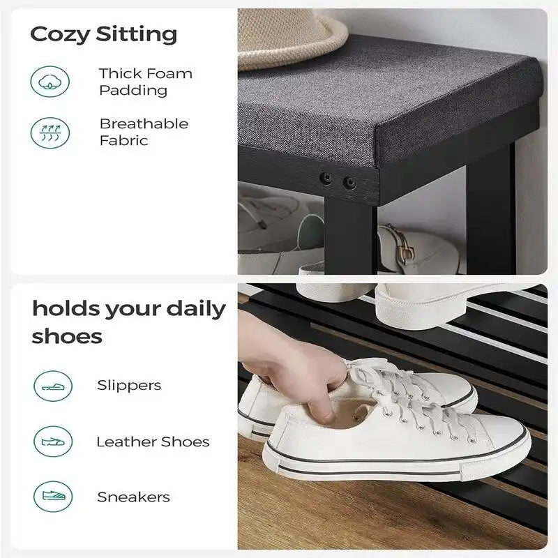 3-Tier Shoe Rack - 11.4 D x 28 W x 19.3 H