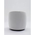 Velvet Fabric Swivel Barrel Chair with Black Powder Coating Metal Ring