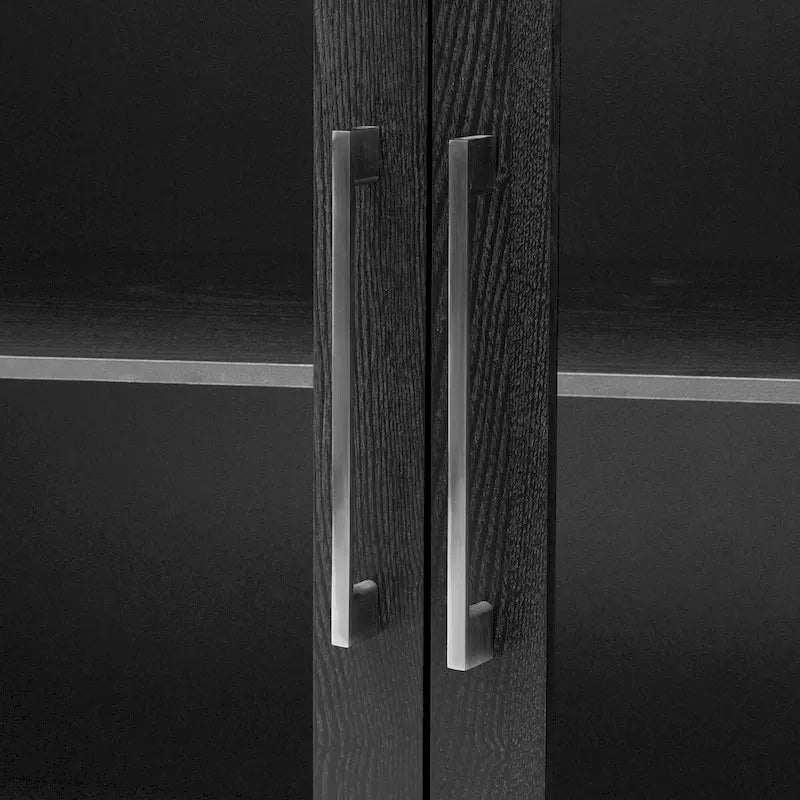 34  Tall MDF 3-door Accent Cabinet with Adjustable Shelf