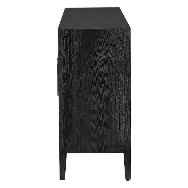 34  Tall MDF 3-door Accent Cabinet with Adjustable Shelf