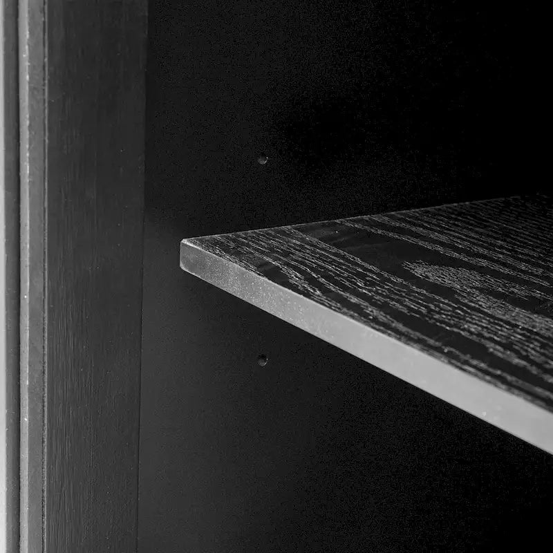 34  Tall MDF 3-door Accent Cabinet with Adjustable Shelf