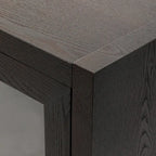 34  Tall MDF 3-door Accent Cabinet with Adjustable Shelf