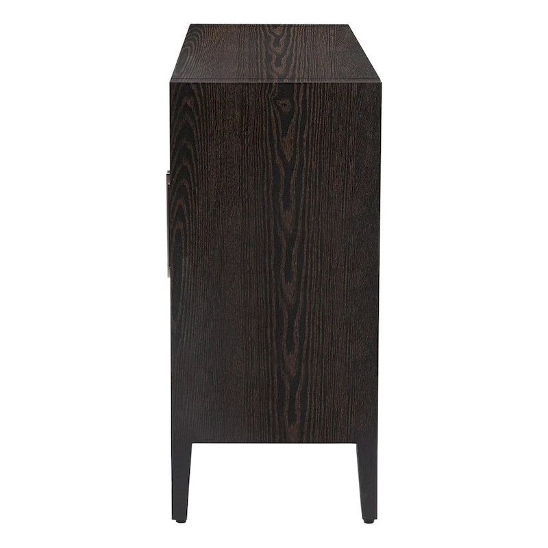 34  Tall MDF 3-door Accent Cabinet with Adjustable Shelf