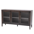 34  Tall MDF 3-door Accent Cabinet with Adjustable Shelf