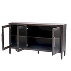 34  Tall MDF 3-door Accent Cabinet with Adjustable Shelf