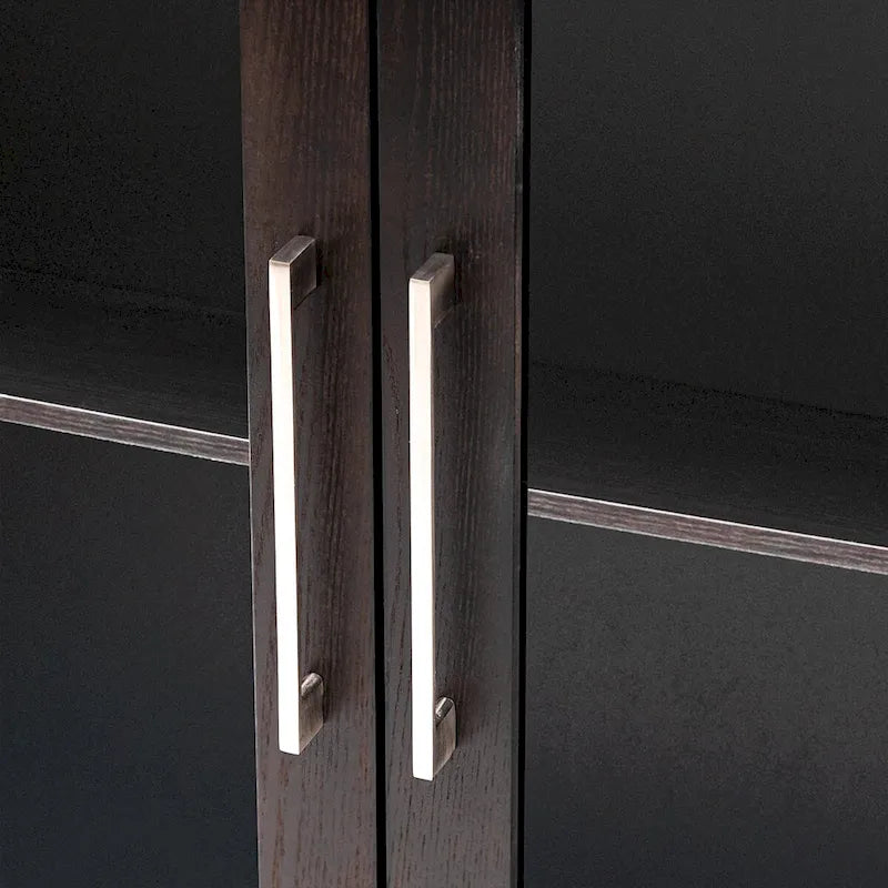 34  Tall MDF 3-door Accent Cabinet with Adjustable Shelf