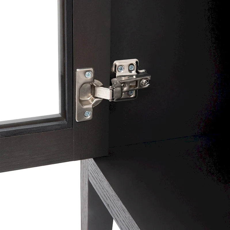 34  Tall MDF 3-door Accent Cabinet with Adjustable Shelf