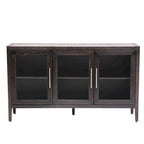 34  Tall MDF 3-door Accent Cabinet with Adjustable Shelf
