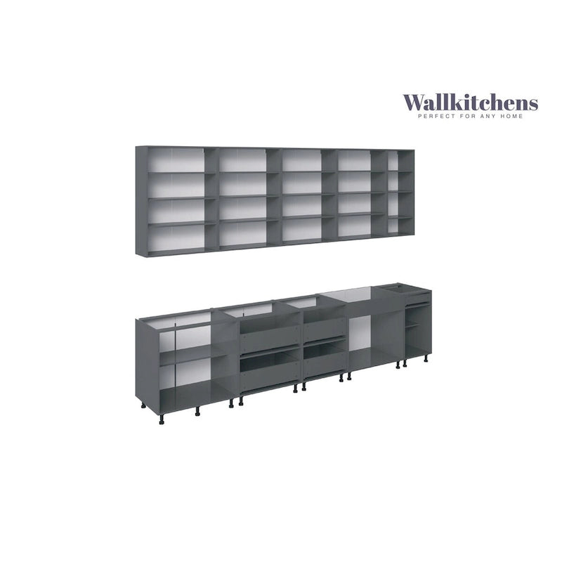 Kitchen Elite Epicure Collection Gray Color Base Size 11Ft Wide - 138x24