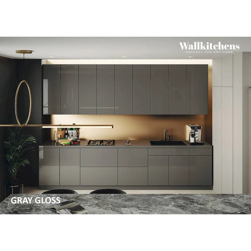 Kitchen Elite Epicure Collection Gray Color Base Size 11Ft Wide - 138x24